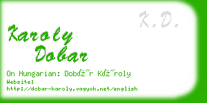 karoly dobar business card